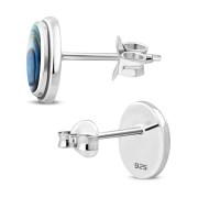 Abalone Oval Earrings - e368